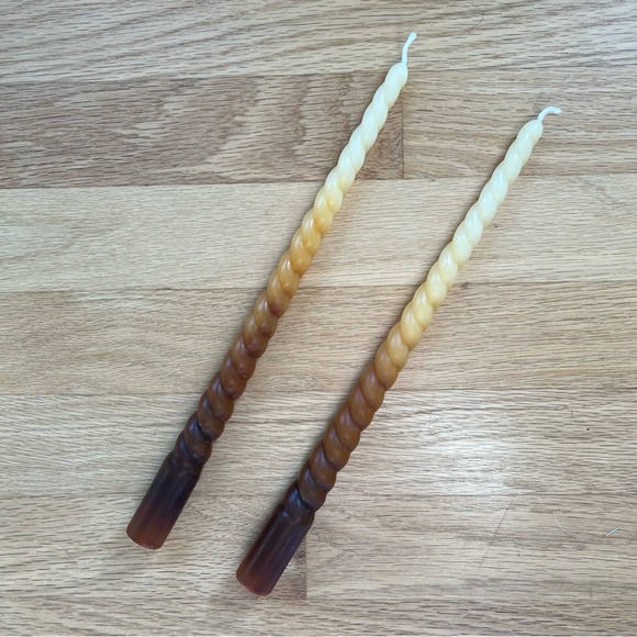 🕯NEW Dripless Ombre Twisted Taper, Spiral Taper - Picture 3 of 5